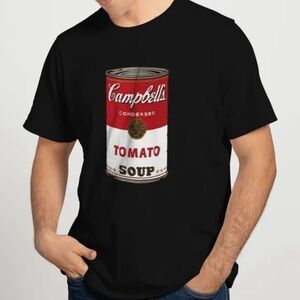 Uniqlo Black Tee with Campbell's Soup Can Design